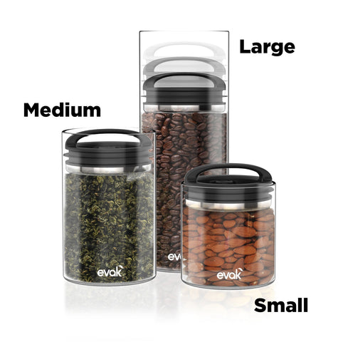 Prepara Evak Fresh Saver medium stores coffee without absorbing odors.