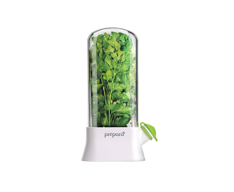 Prepara Herb Savor Eco base and greenhouse preserves herbs up to three weeks.