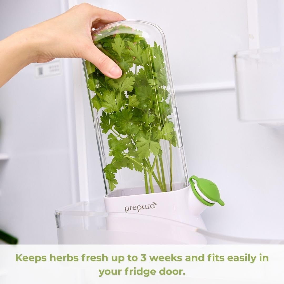 Tethered filler cap on Prepara Herb Savor Eco enables quick water changes.
