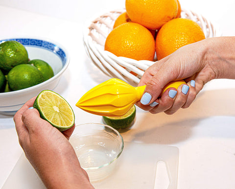 Prepara Juicy Juice Manual Hand Citrus Reamer compact design for easy storage