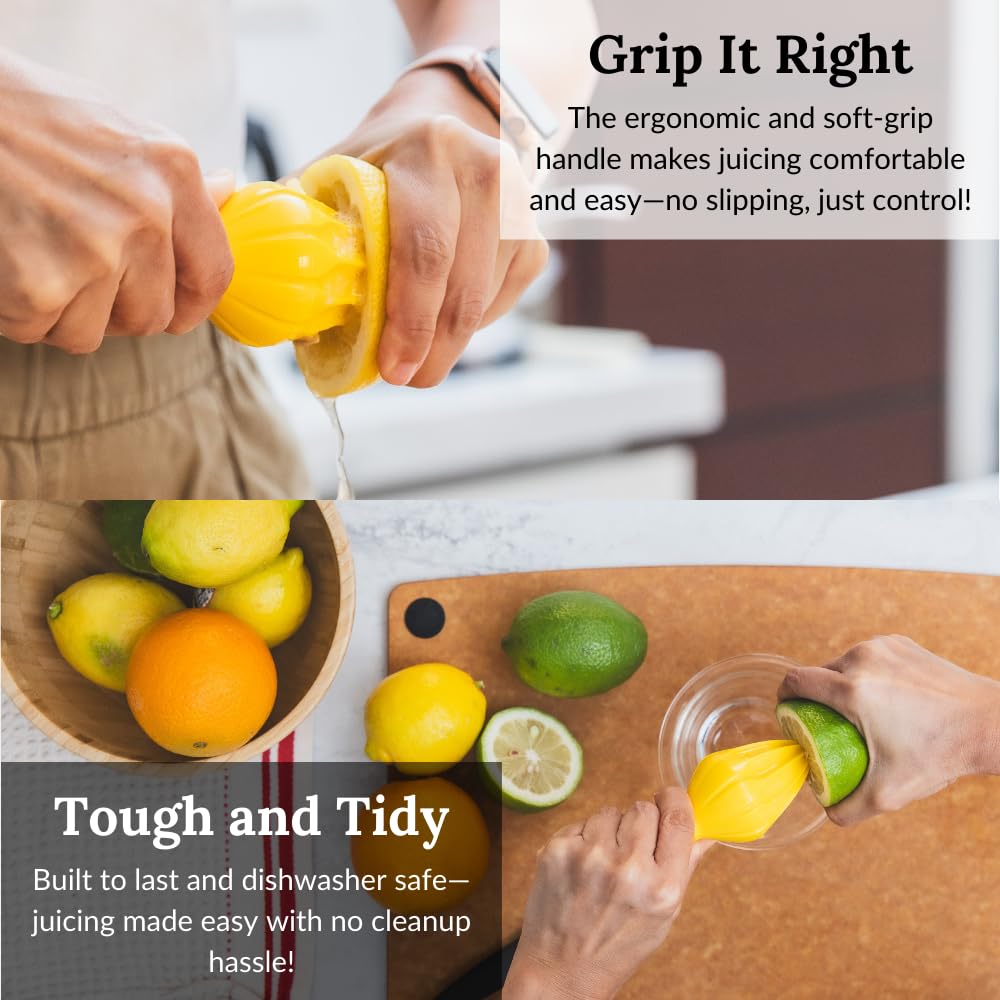Prepara Juicy Juice Manual Hand Citrus Reamer soft grip handle ensures control