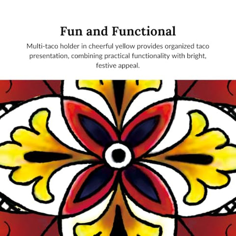 Prepara melamine taco holder yellow durable design designed for frequent use.