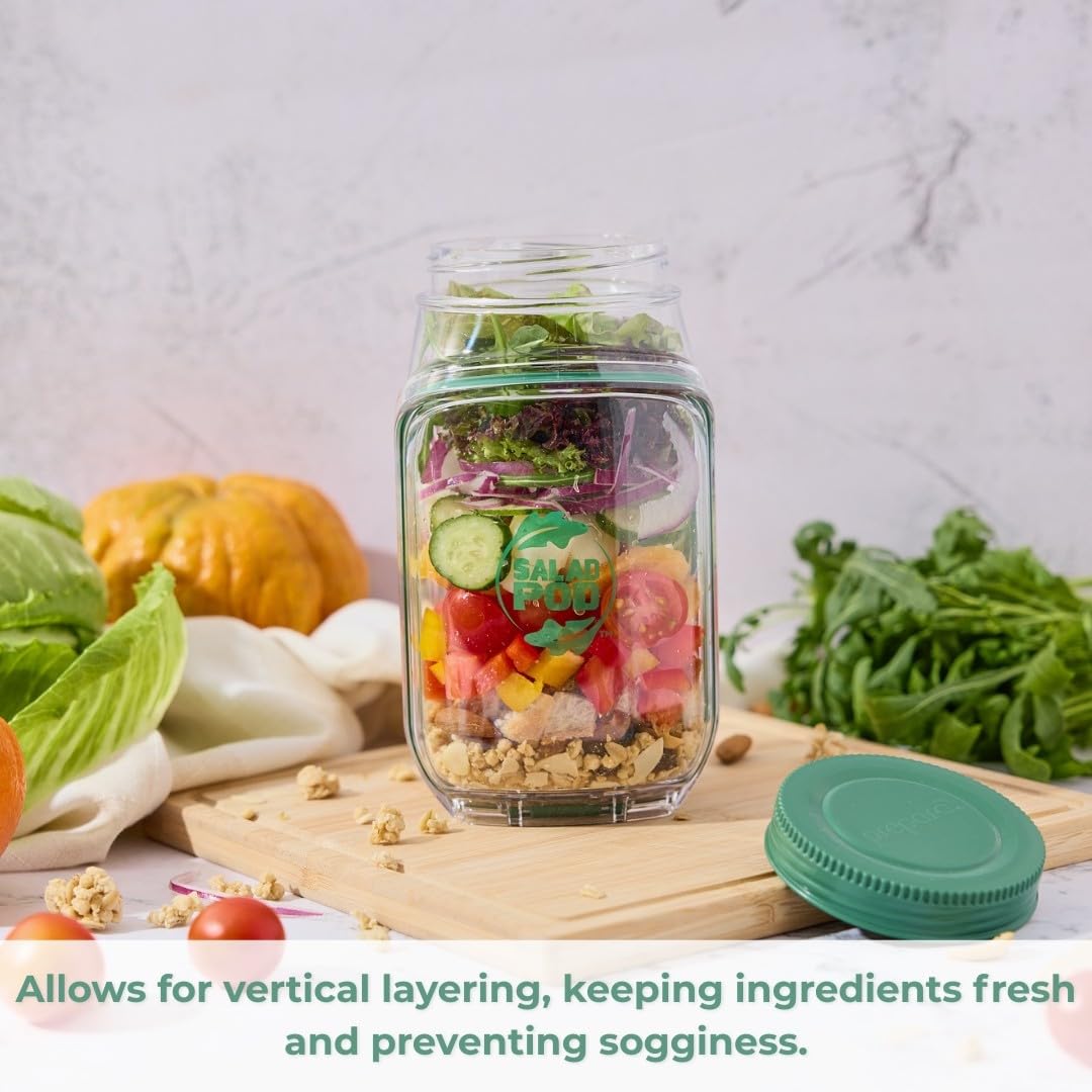 Prepara The Original Salad Pod front hatch converts to a serving bowl