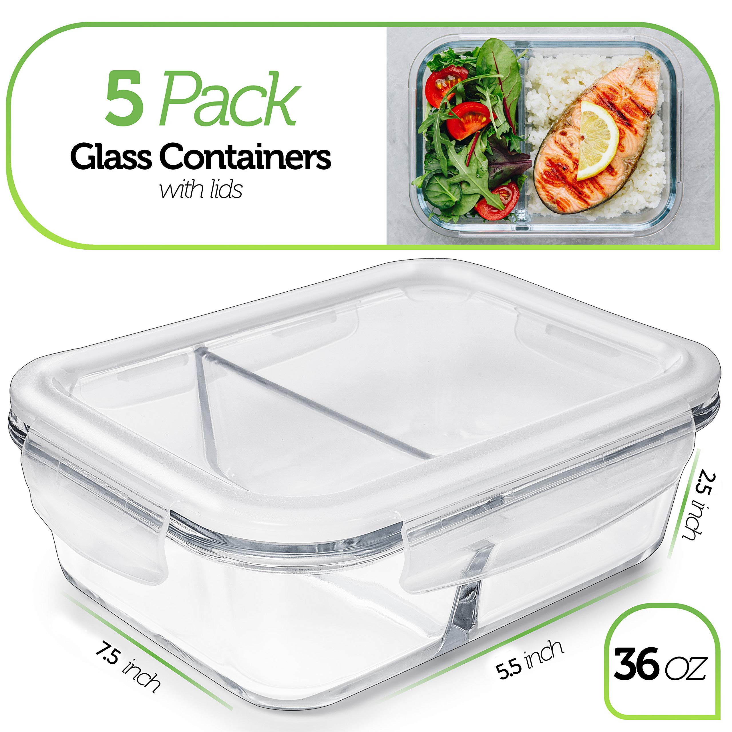 Prep Naturals borosilicate glass is oven-safe for convenient reheating.