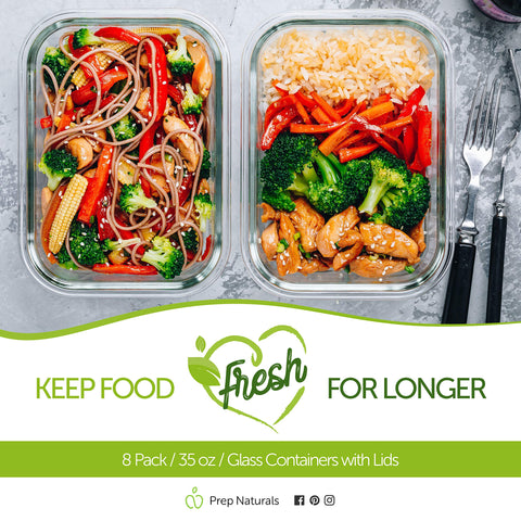 PrepNaturals clear-view containers quickly identify contents and portions.