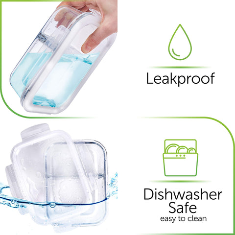 Dishwasher-safe and microwave-ready for quick meal prep and cleanup.