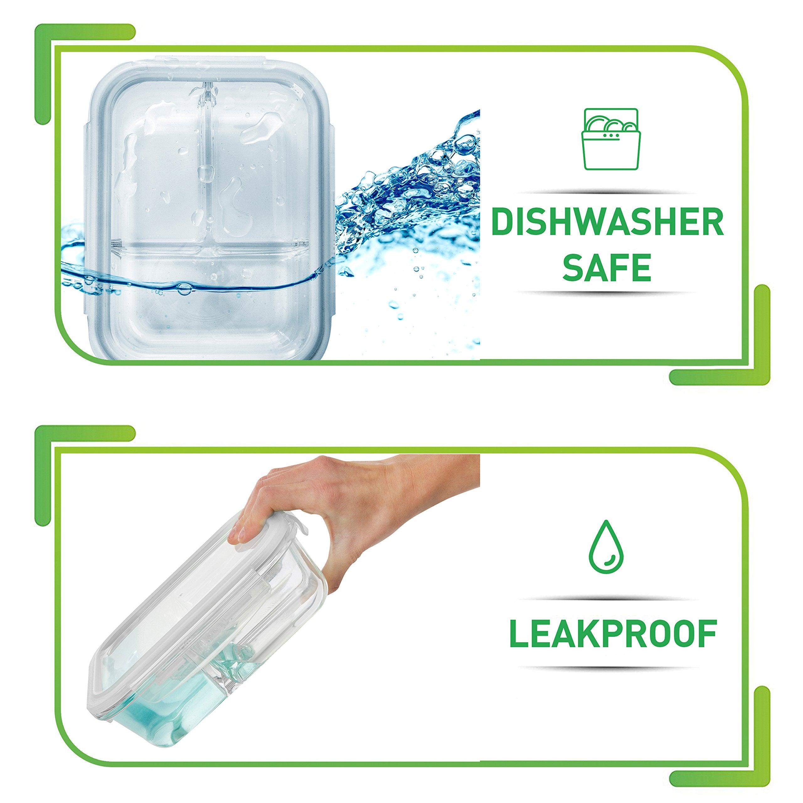 Prep Naturals dishwasher-safe glass simplifies cleanup after meals.