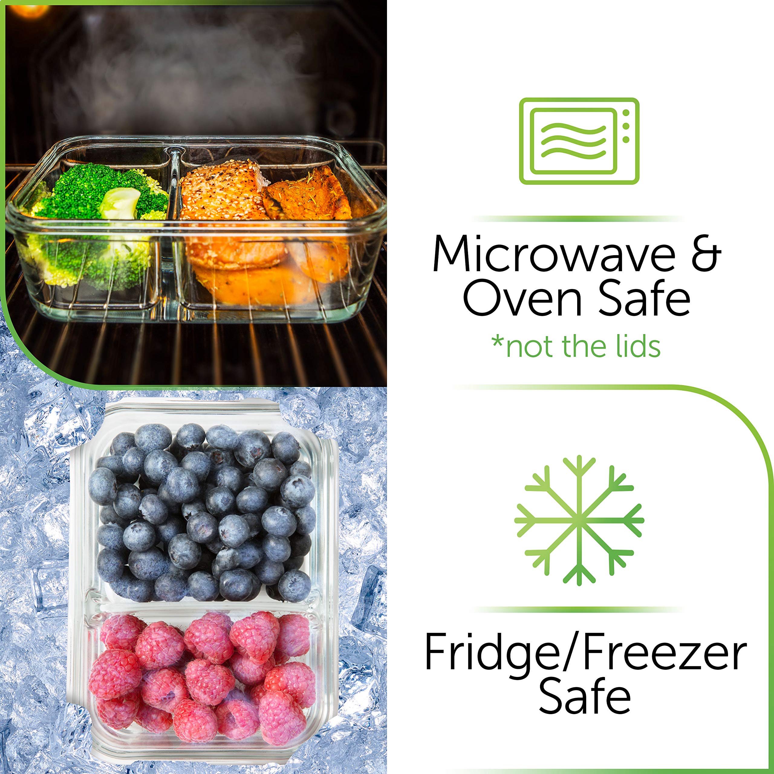 Storing holiday leftovers in transparent glass for easy identification.