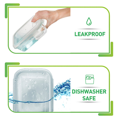 Prep Naturals leakproof airtight lid ensures secure transport and meal organization.