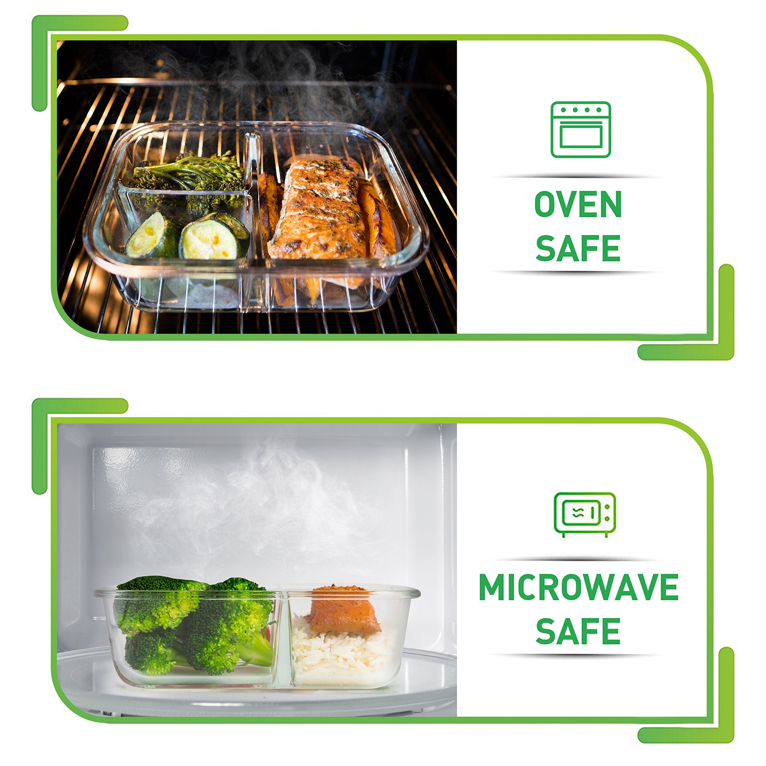 Prep Naturals multi-compartment design helps portion control and variety.