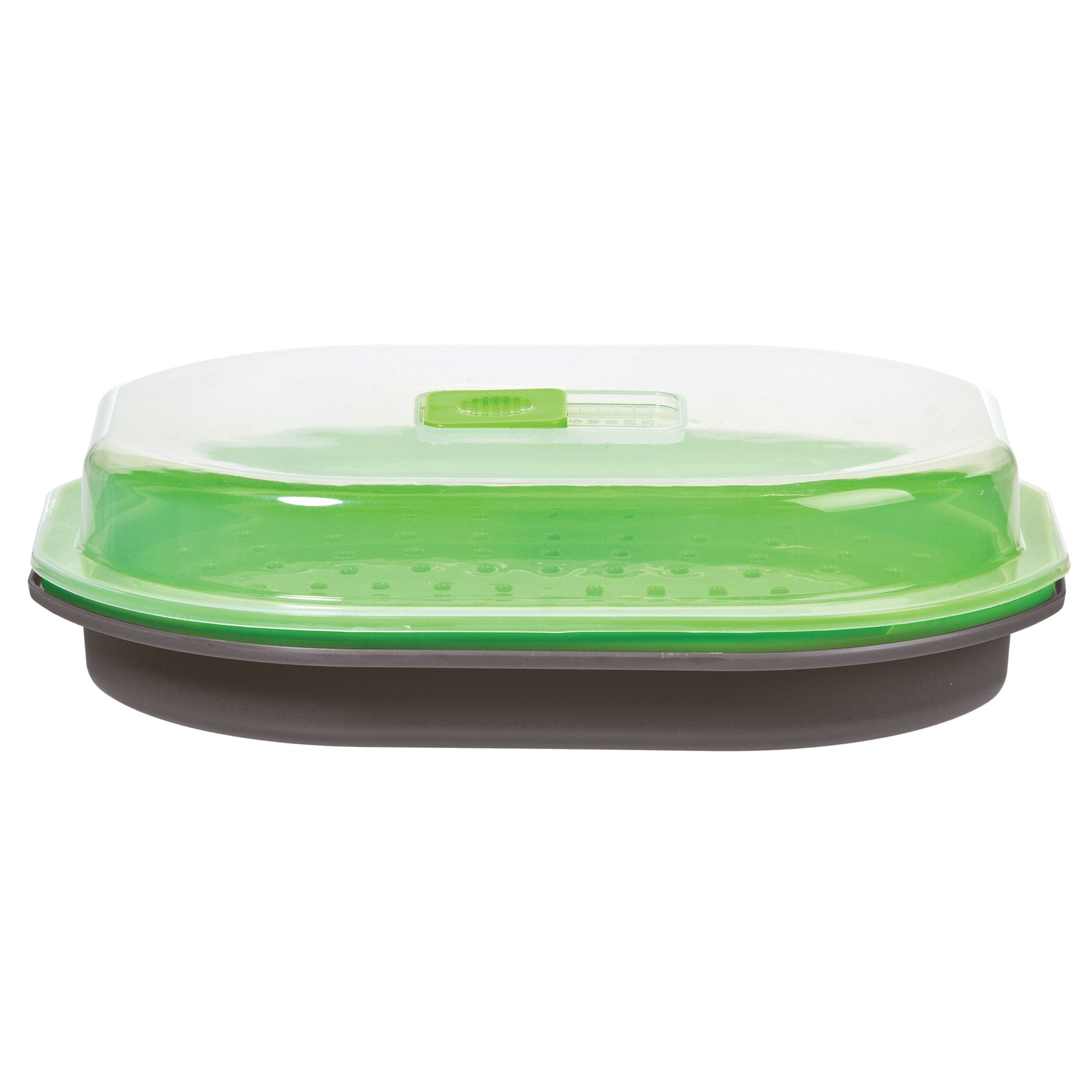 PrepSolutions steamer lid with adjustable vent enables precise cooking control.
