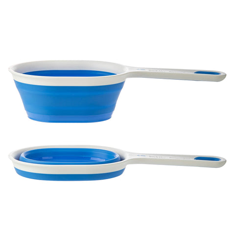 PREPWORKS BA-545 collapsible cups expanded for easy scooping from narrow containers