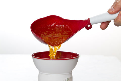PREPWORKS canning scoop half-pint capacity enables quick, single-scoop portions.