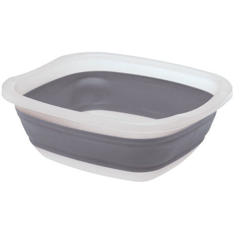 PrepWorks Collapsible Tub with raised feet drains water efficiently after use.