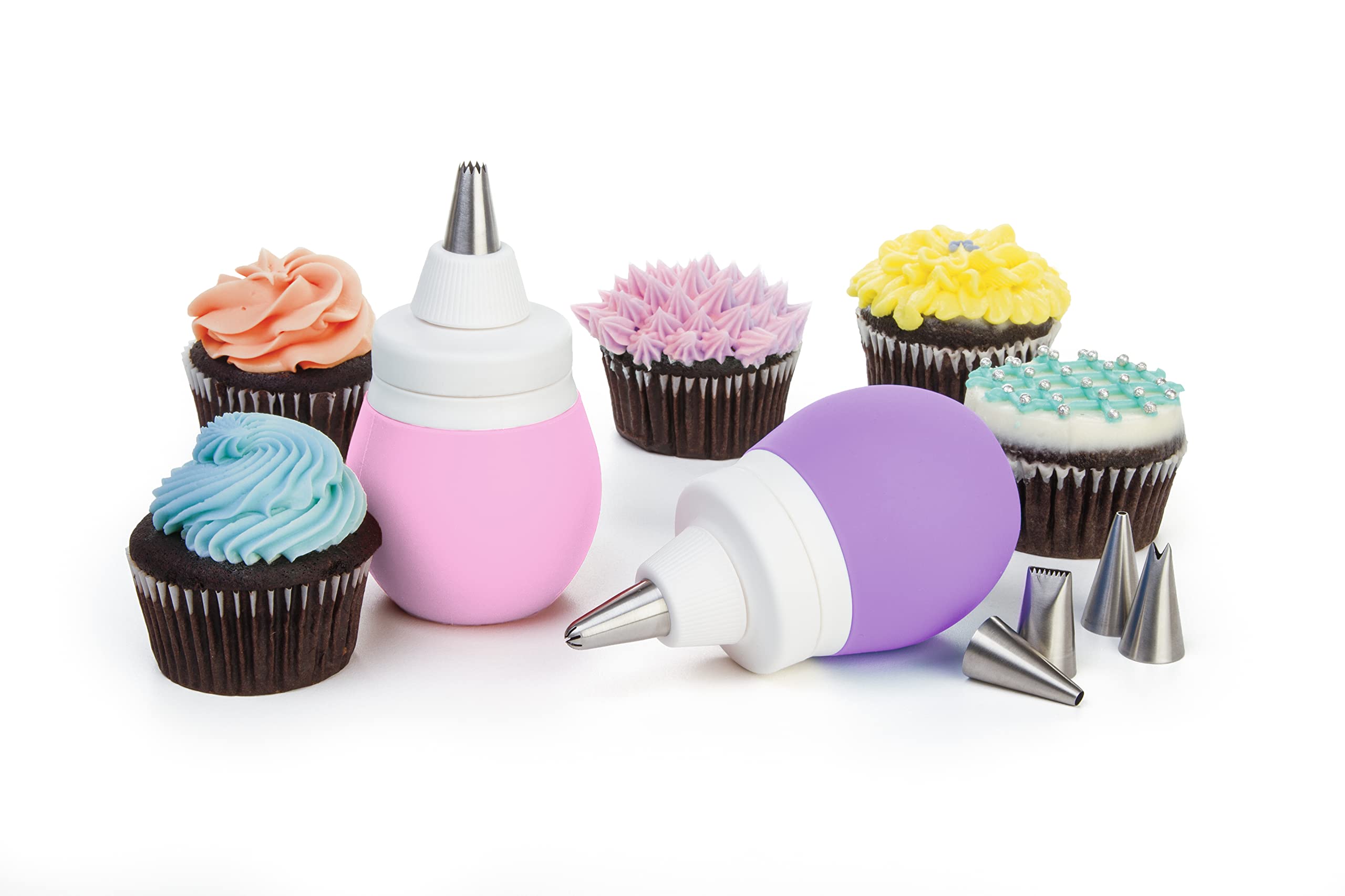 Prepworks six piping tips for versatile cake decorating styles.