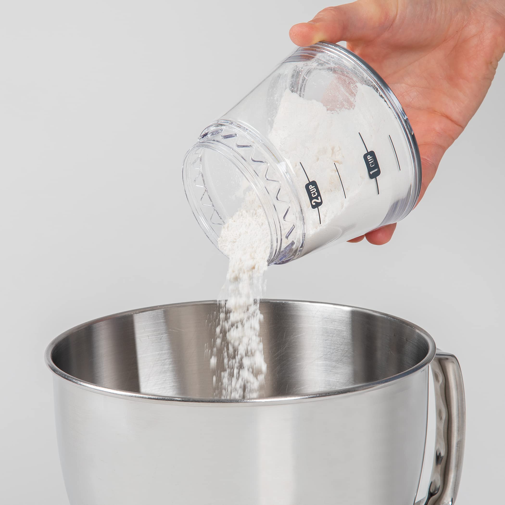 PrepWorks Quick Sifter sifting cocoa powder for rich batters