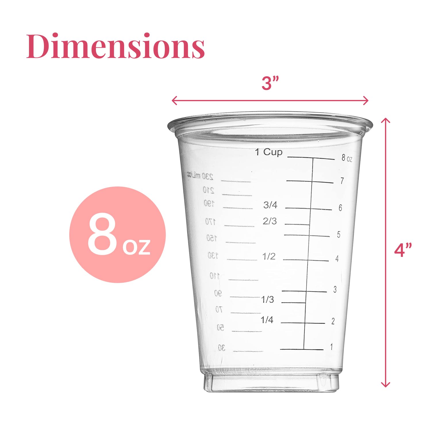 Prestee epoxy resin measuring cups designed for single-use reliability.