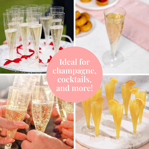 Prestee glitter-gold trim adds luxe appeal to toasts and upscale gatherings.