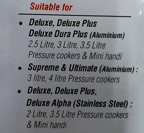 Self-compensating rubber seals lids precisely on Prestige cookers.