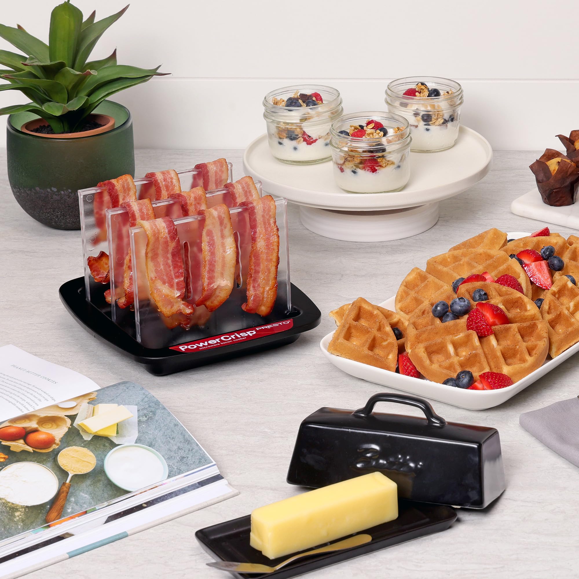 Presto removable racks efficiently stack for compact storage.