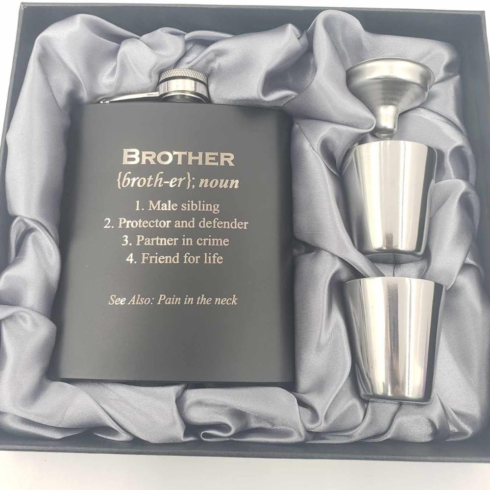 Pretty Inappropriate 7oz hip flask set with a sleek pour for celebrations