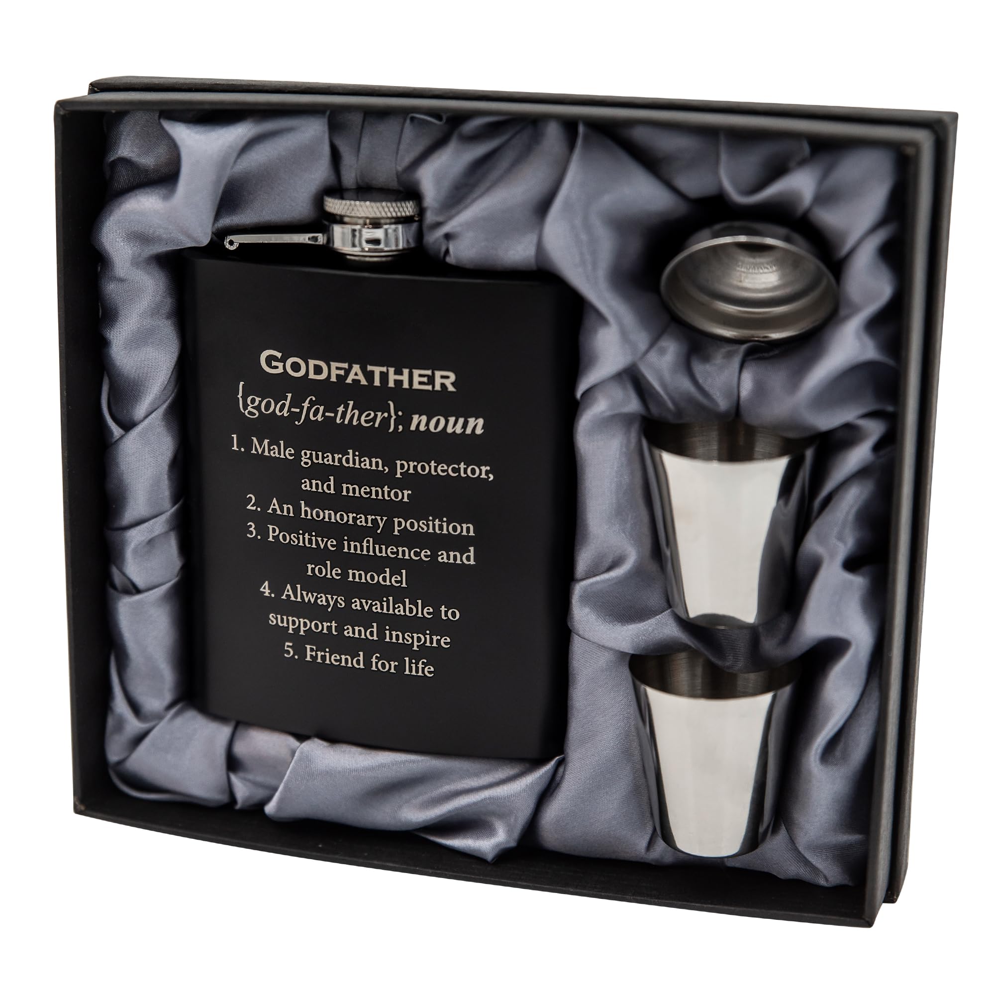 Pretty Inappropriate baptism gift set suited for godparent proposals and celebrations.