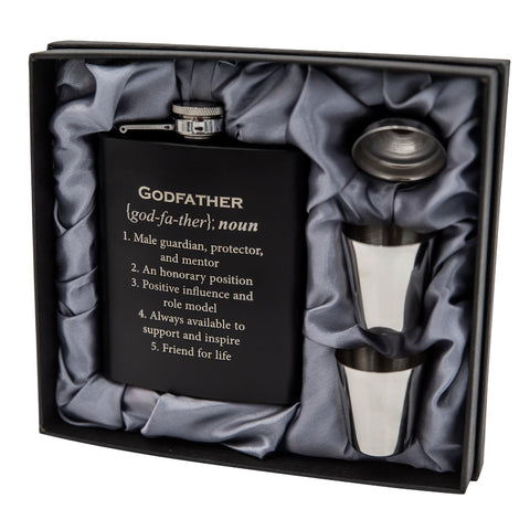 Pretty Inappropriate baptism gift set suited for godparent proposals and celebrations.