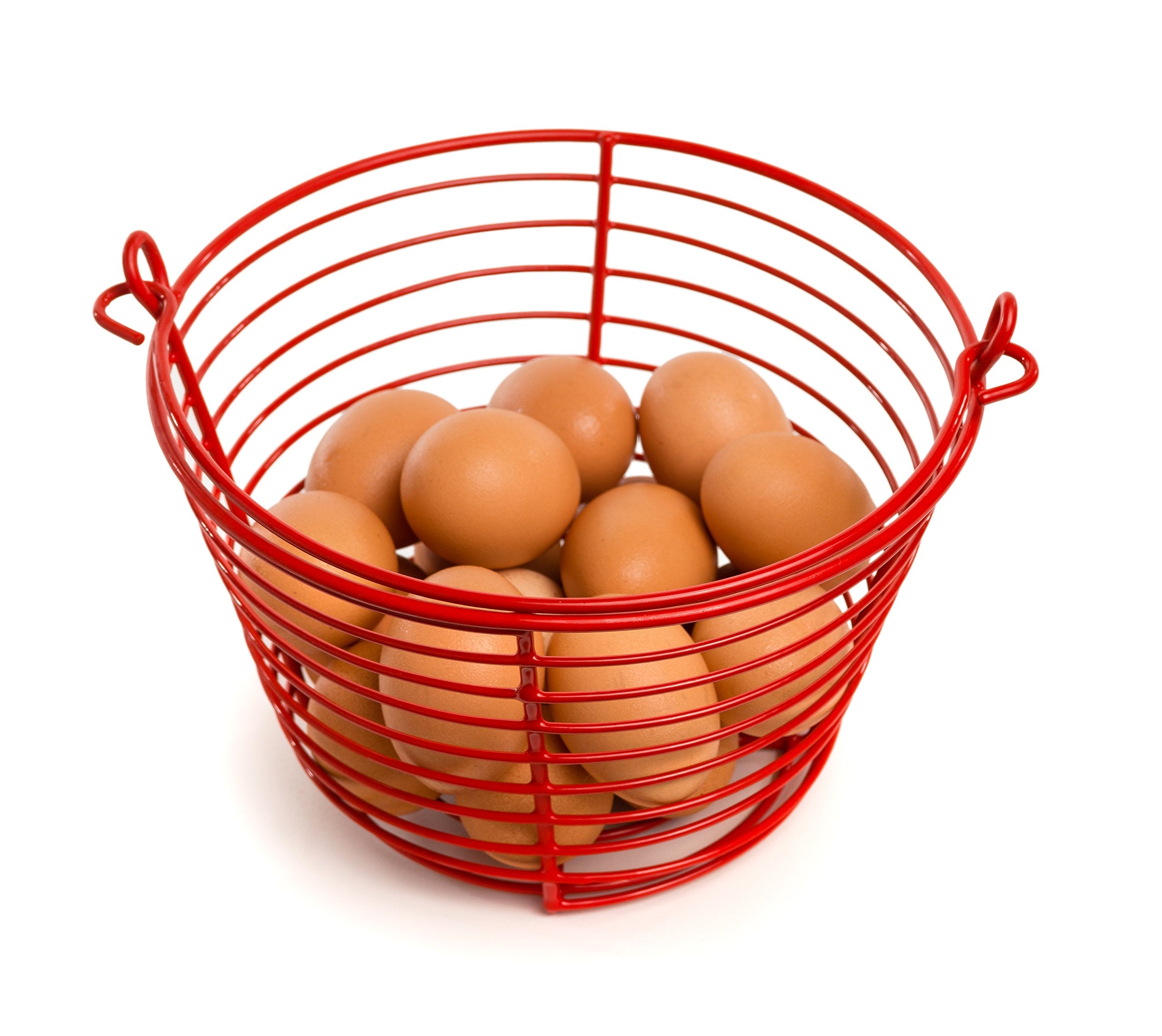 PH Prevue Hendryx egg basket showing eggs inside for easy collection.