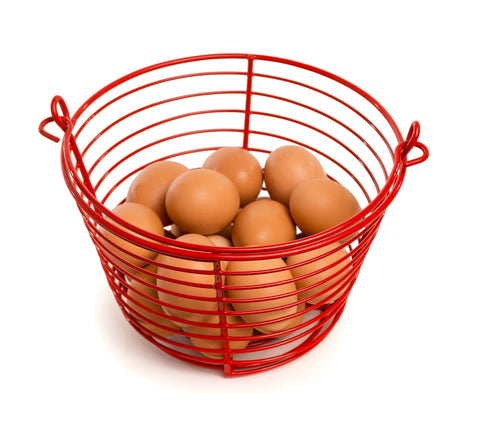 PH Prevue Hendryx egg basket showing eggs inside for easy collection.
