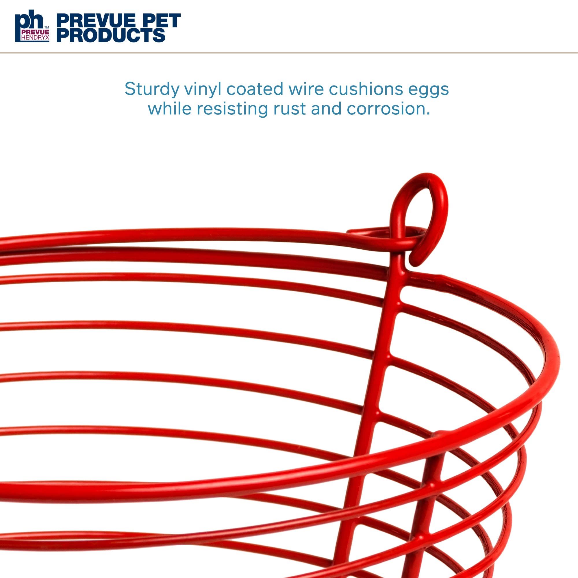 PH Prevue Hendryx egg basket used for vegetable harvesting in a garden.