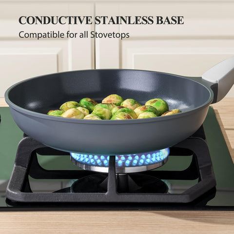 PRICUSIS nonstick surface allows quick, residue-free cleanup.