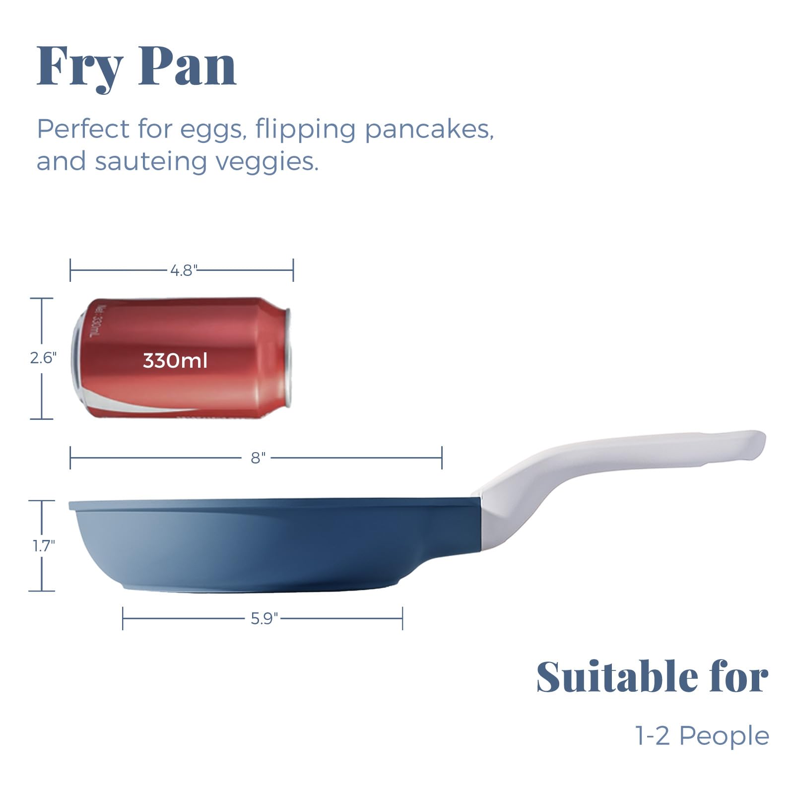 Pricusis nonstick ceramic pan 10-inch bacon saute demonstrates easy release