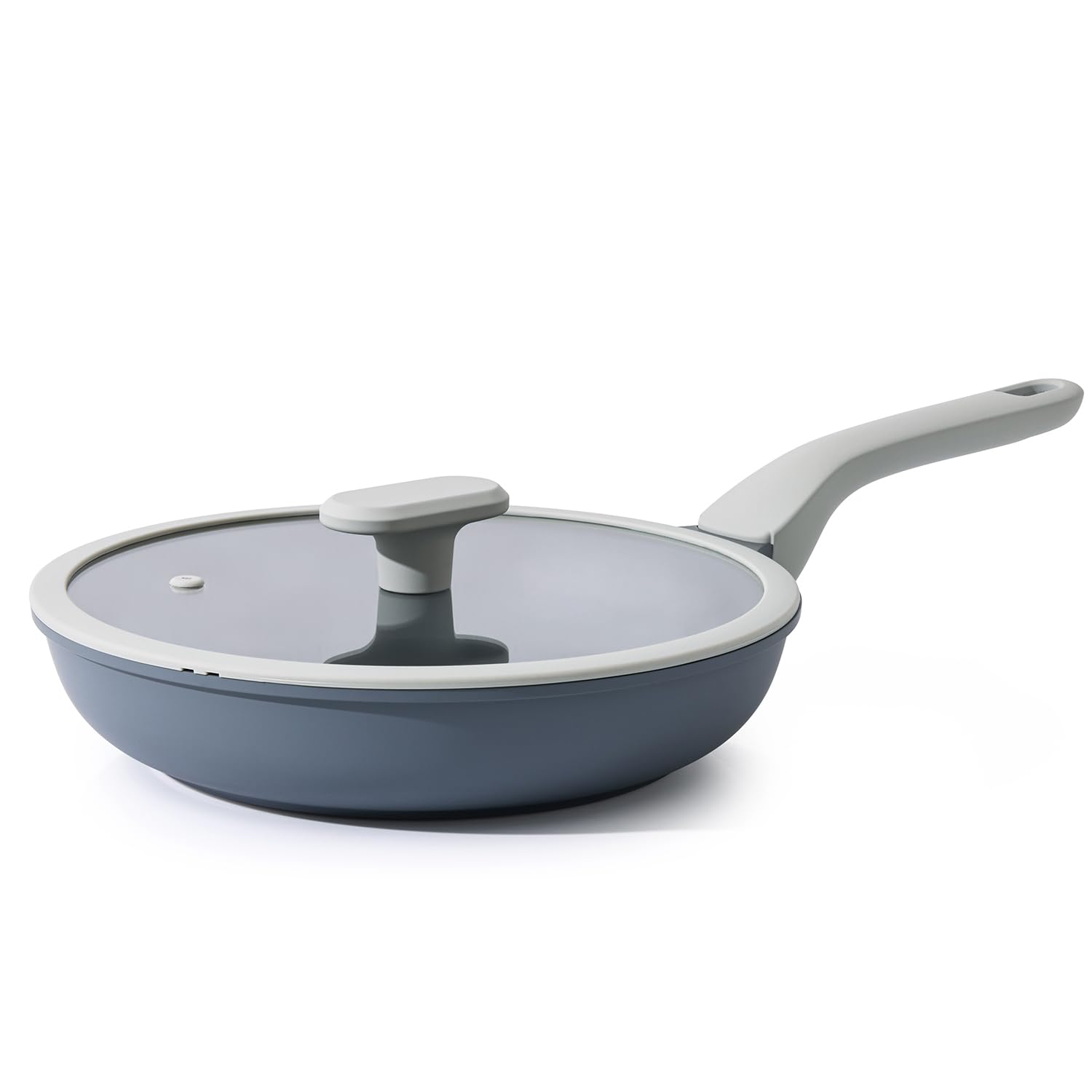 PRICUSIS 8-inch nonstick ceramic pan with lid for easy omelets.