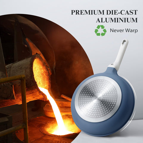 Pricusis nonstick ceramic pan oven-safe demonstrated through stovetop to oven use