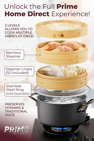 Prime Home Direct two-tier layout shows stacked steaming versatility