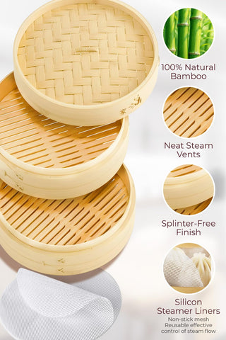 Prime Home Direct dumplings and dim sum steaming with the basket
