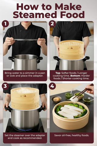 Prime Home Direct steaming dumplings and bao buns to perfection