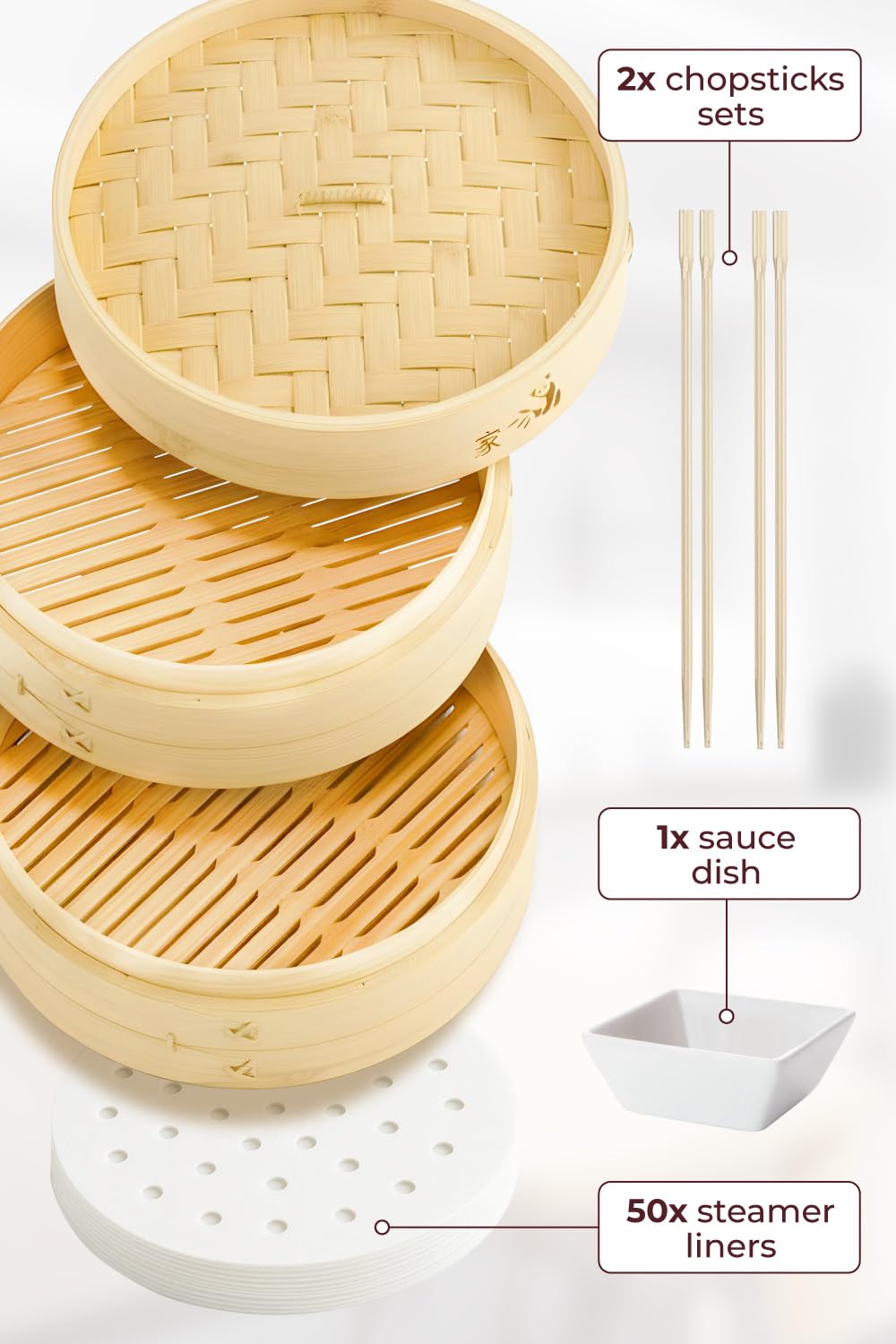 Prime Home Direct steamer liners 50-pack for quick cleanup