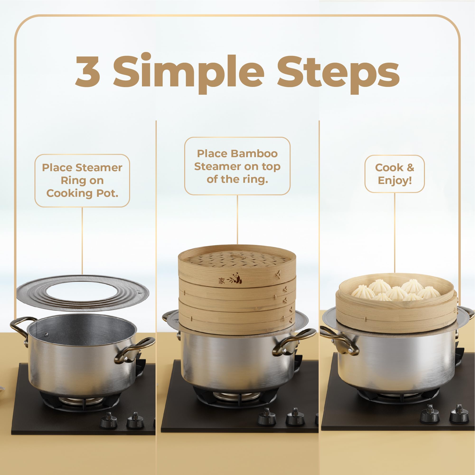 Prime Home Direct universal fit for 7 to 12 inch cookware expands steaming options.