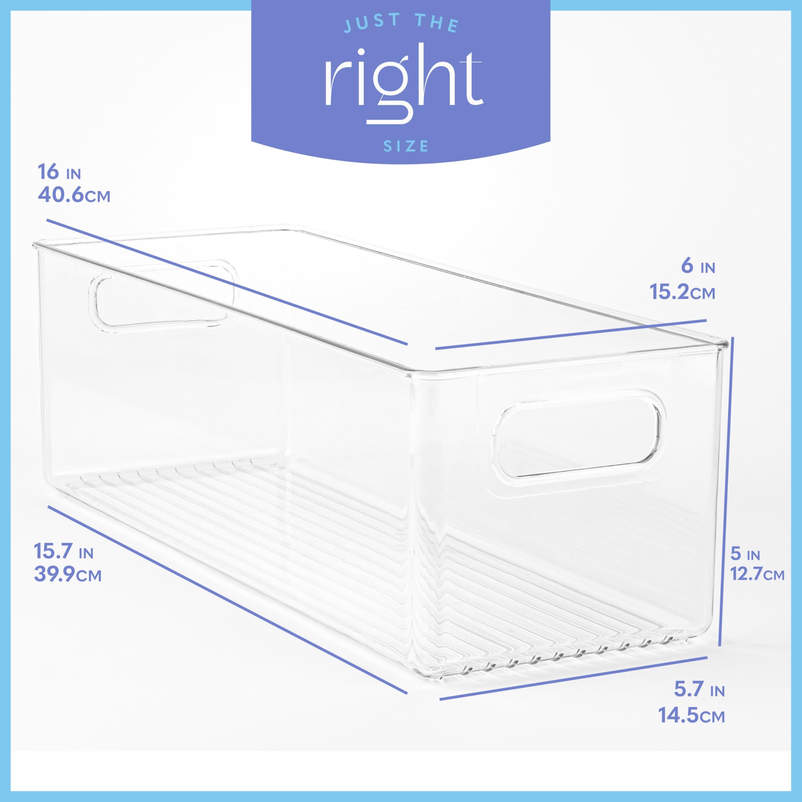 PrimeBox fridge storage bin keeps contents visible for easy meal prep.