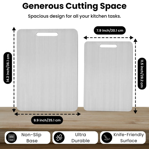 PrimeCutKitchen titanium cutting board large front for bulk prep and chopping