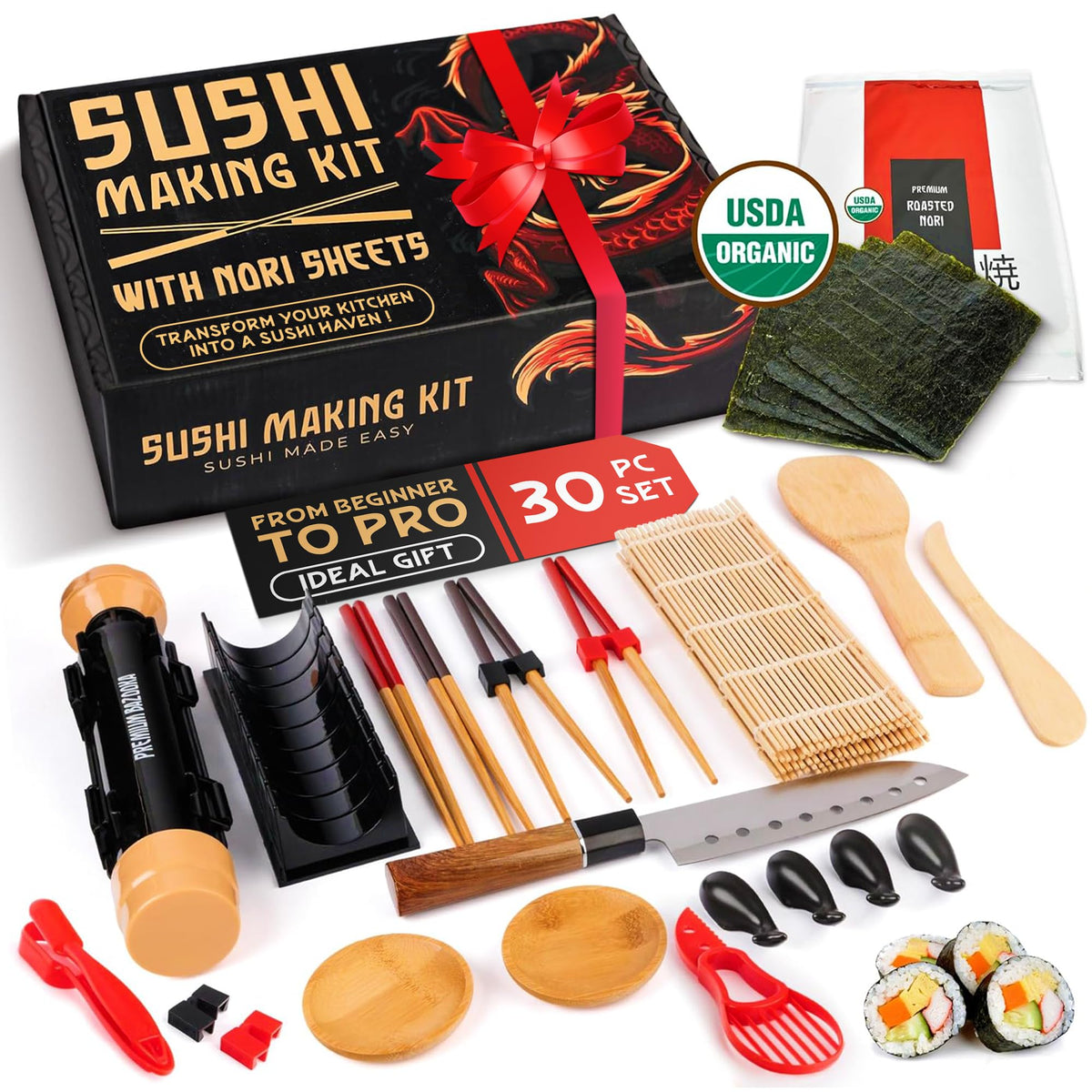 Primely Sushi Bazooka in action helps beginners roll evenly and quickly.
