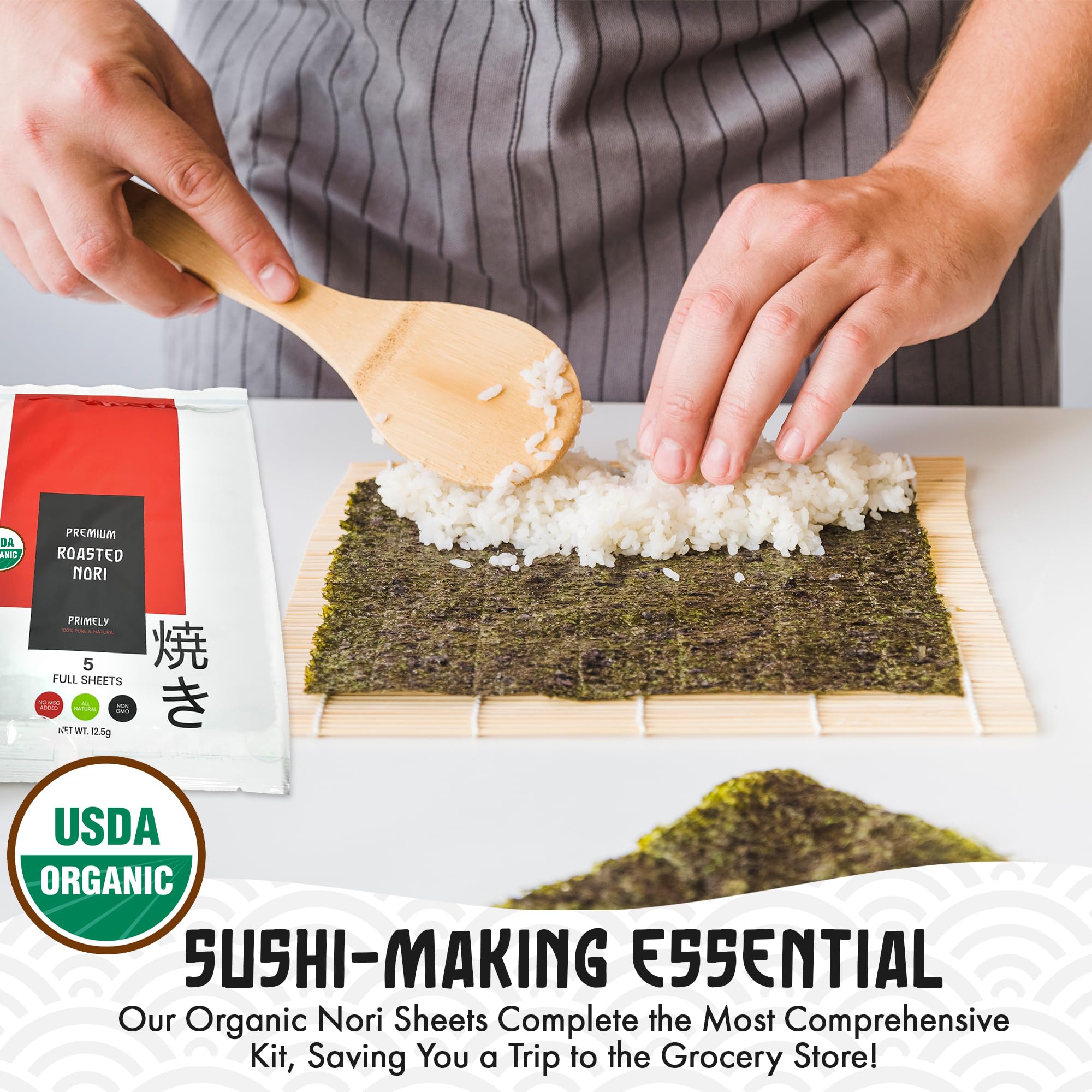Primely Sushi Roller Tools Set supports consistent, professional-looking results.