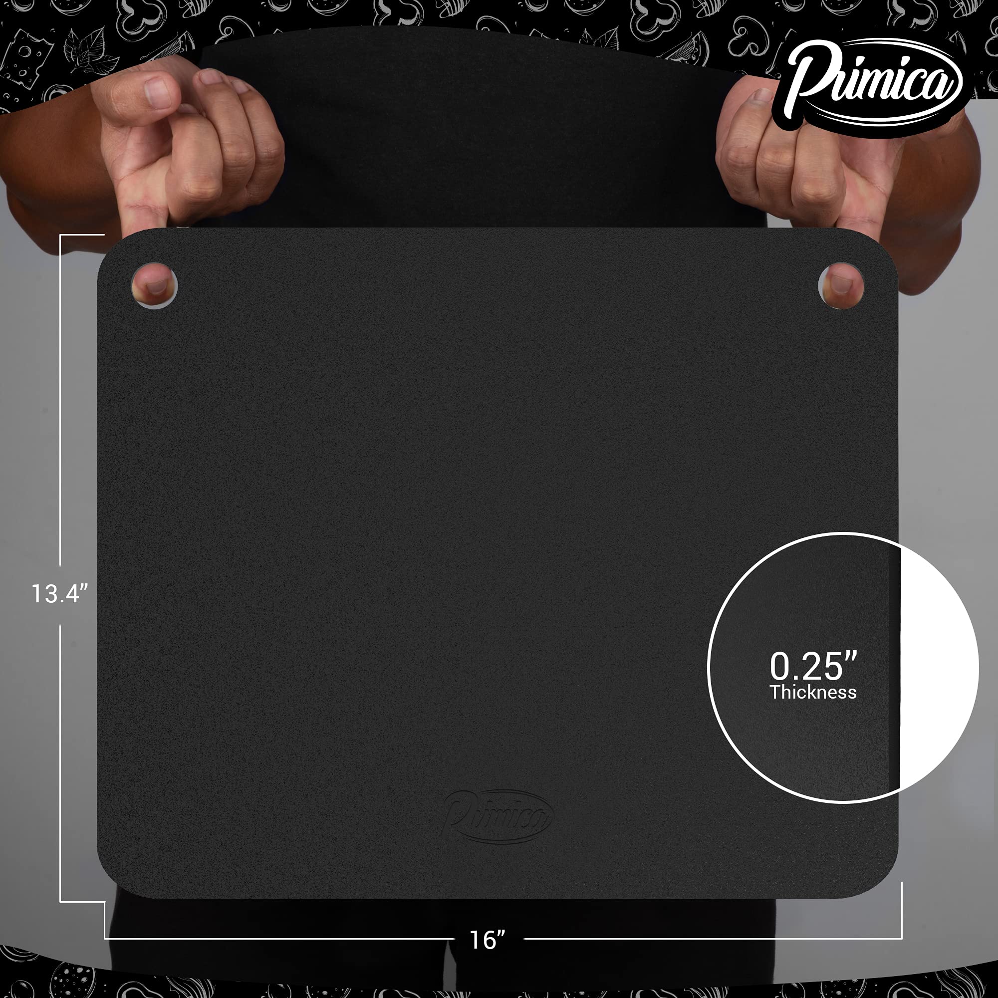 Primica Pizza Steel XL durable carbon steel construction.