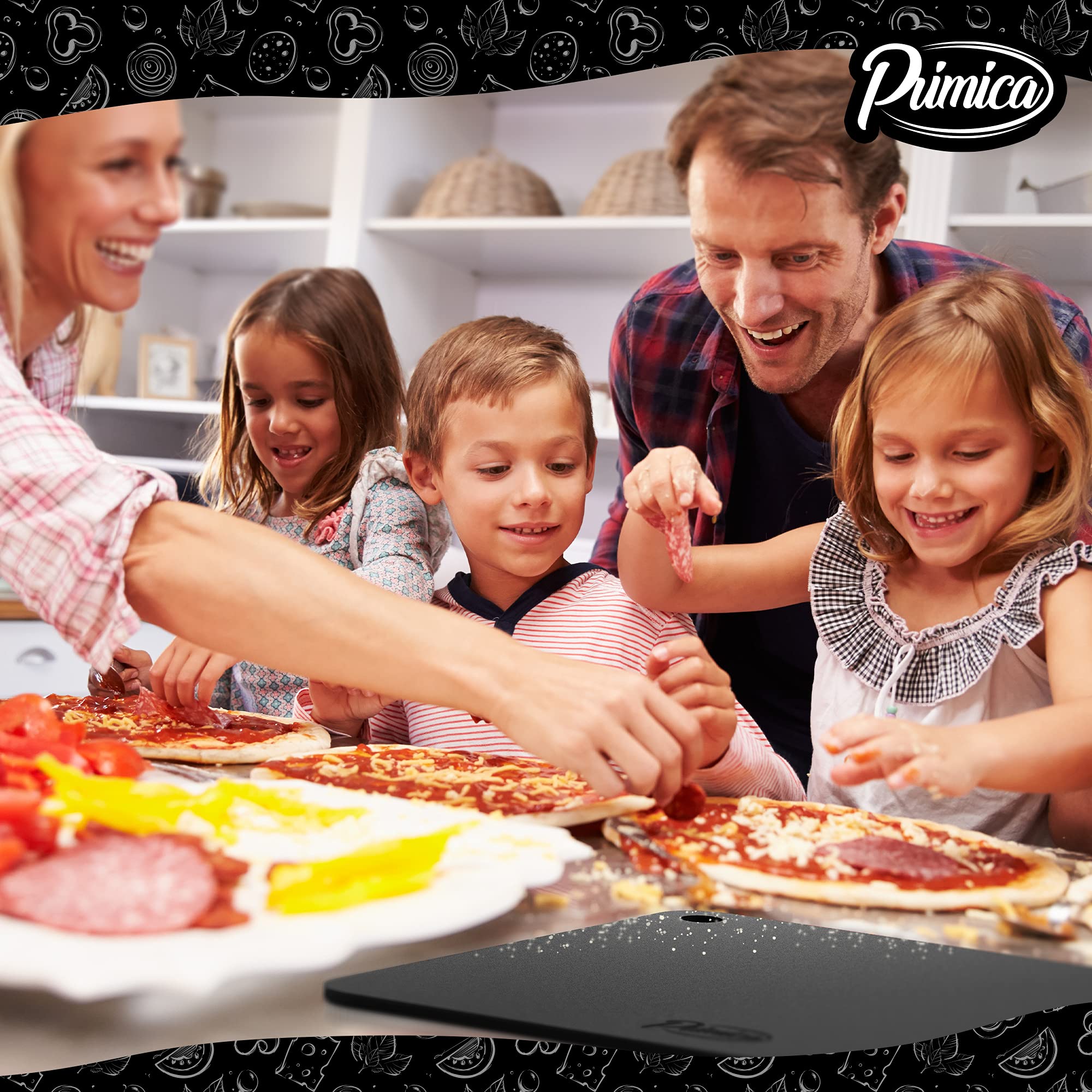 Primica Pizza Steel XL demonstrates grease drainage for healthier results.