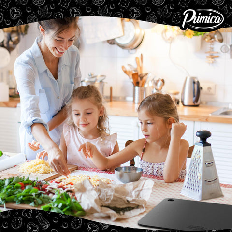 Primica Pizza Steel XL in oven delivering even heat.
