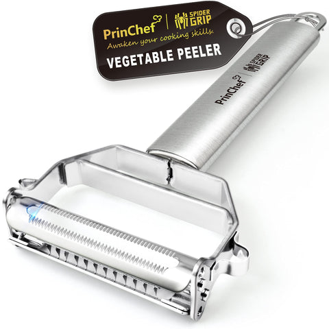 PrinChef 3-in-1 peeler handles peeling and julienne prep smoothly.