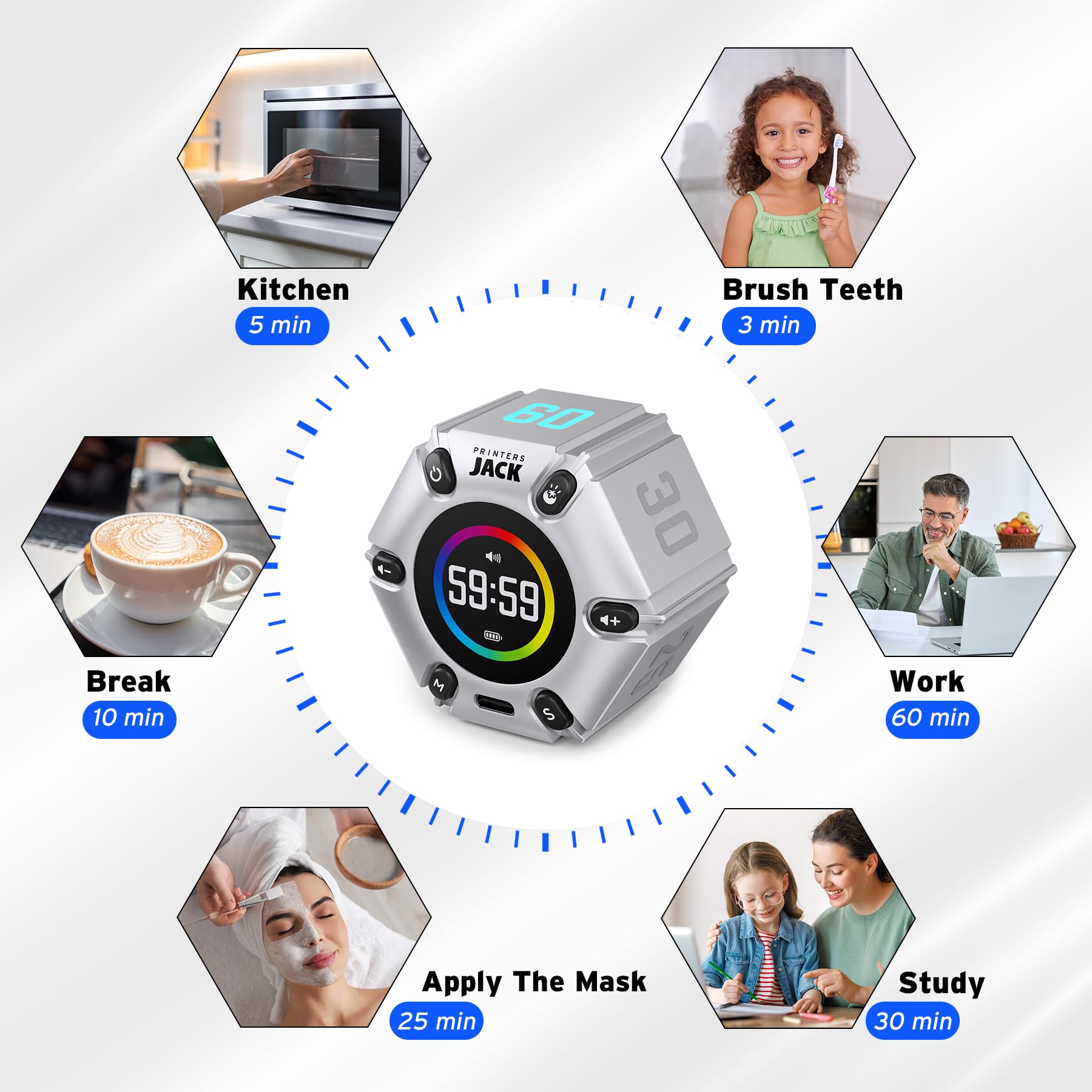 Pomodoro-based productivity aid supports focus and time management