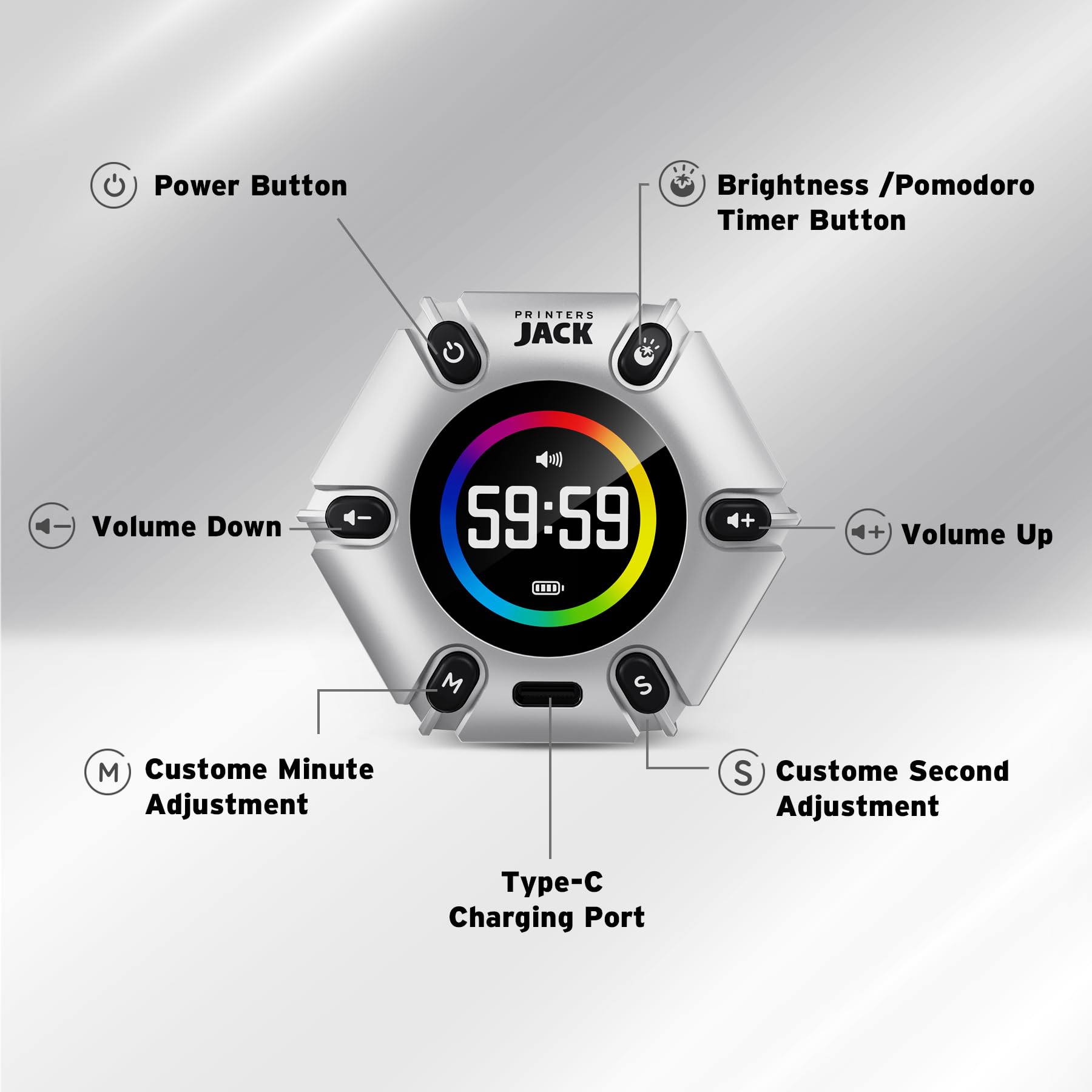Compact magnetic timer sticks to fridge for easy scheduling