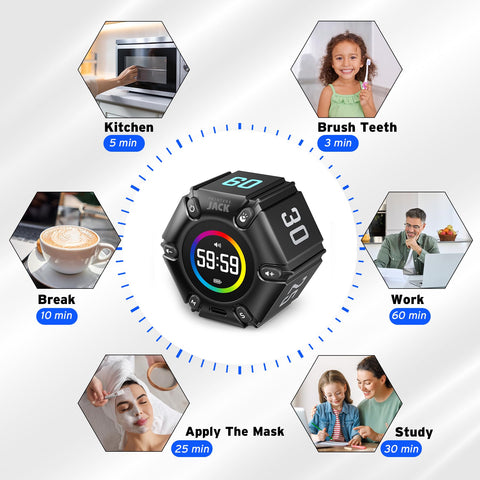 Printers Jack Pomodoro Timer with adjustable brightness for any environment